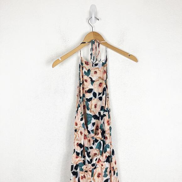 Show Me Your Mumu Heather Floral Halter Maxi Dress Small Steel Magnolia Wedding - Picture 12 of 14